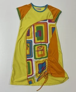 Vintage Y2K Ginkana Retro Colorful Dress Sz Youth M Girls Spain Geometric - Picture 1 of 9