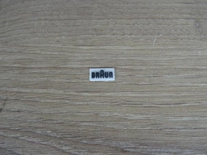 Ersatzteil Braun Atelier Hifi Lautsprecher Logo für Gitter in weiss Emblem - Bild 1 von 2