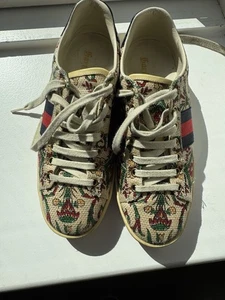 Zapatillas Gucci Garden Ace de Lona Raras Talla 38 EU Con Caja - Imagen 1 de 17
