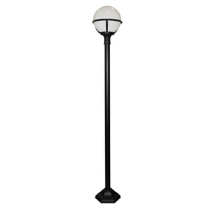 Standleuchte Außen 181cm Kugel Schirm Schwarz Weiß robust IP44 E14 Garten Lampe - Bild 1 von 1