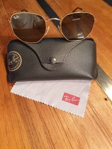 Sonnenbrille UV400 Ray-Ban Unisex RB 3548N HEXAGONAL eckig Gold - Bild 1 von 5