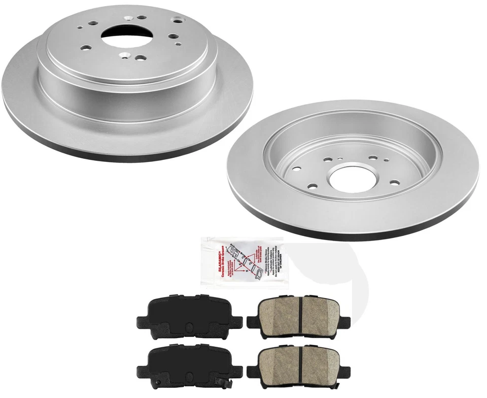 Rear Disc Brake Rotors & Ceramic Brake Pads for MDX 01-06 & Honda Pilot 03-08 - Image 1 of 4