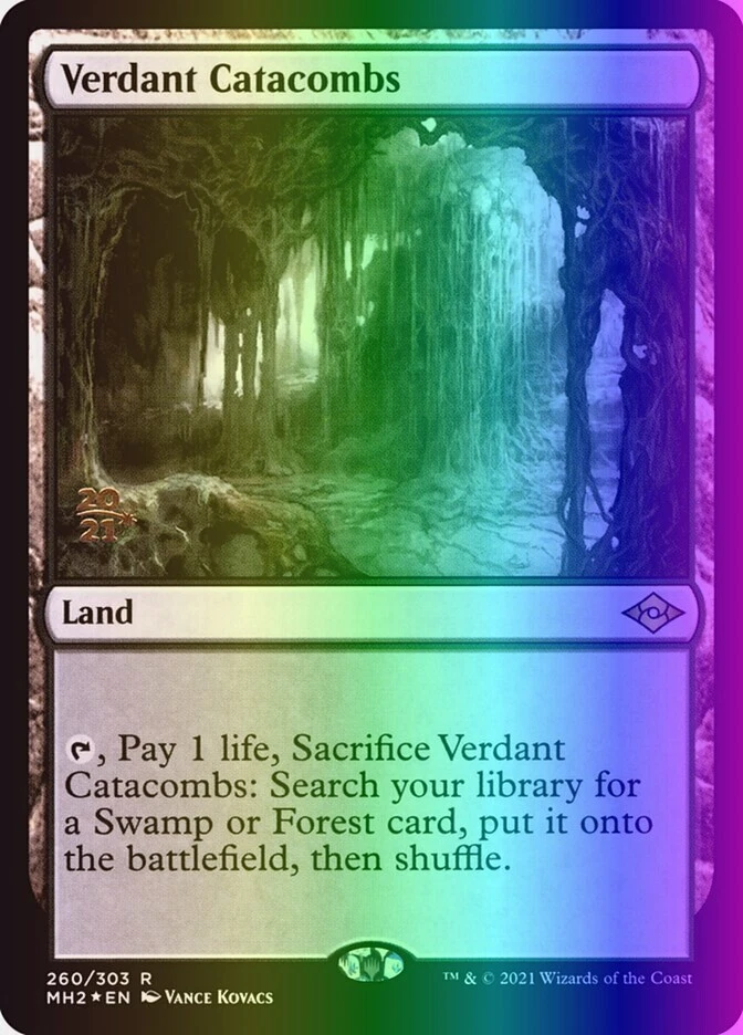 MTG Verdant Catacombs (260/109) Modern Horizons 2 Promos NM FOIL- Prerelease - Image 1 of 1