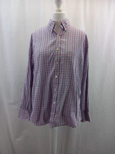 Turnbull & Asser Pink Blue Green Check Shirt Size XL 100% Cotton VGC - Picture 1 of 19