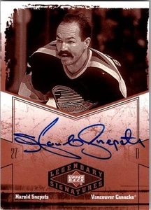 2004-05 Upper Deck Legendary Signatures - Auto Harold Snepts #HS (AU) - Picture 1 of 2