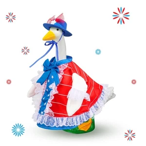 Large Goose Garden Statue Porch Yard 4th Of July Outfit Fits 23" H Independence - Picture 1 of 7