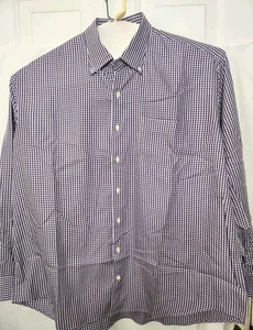 Peter Millar Hemd Herren Baumwolle Seide Button Down kariert langarm Gr. 2XL (A15 - Bild 1 von 7