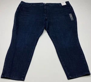 Neu mit Etikett Damen Plus Jeans 30W 50x28 Sonoma Jeans Skinny High Rise dunkle Waschung Stretch - Bild 1 von 11