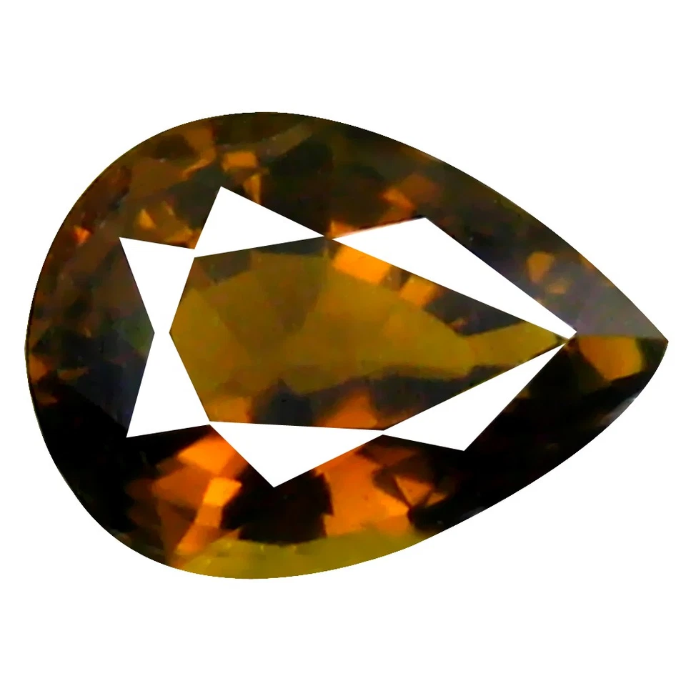 0,90 quilates increíble corte pera (8 x 6 mm) turmalina amarilla pardusca de Mozambique Foto 1 de 1
