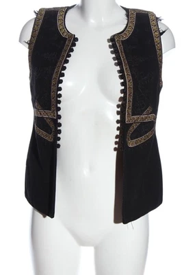 MANOUSH Strickweste Damen Weste Gr. DE 34 schwarz-pink-goldfarben Casual-Look - Bild 1 von 4