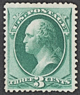 US Sc# 147 *MINT NO GUM { 3c WASHINGTON } GREAT NATIONAL BANK NOTE FROM 1870 - Image 1 of 4