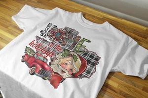 Weihnachten #51 - T-Shirt Bügelbild Wärmeübertragung - Frohe Weihnachten - Santa Elfe - Bild 1 von 2