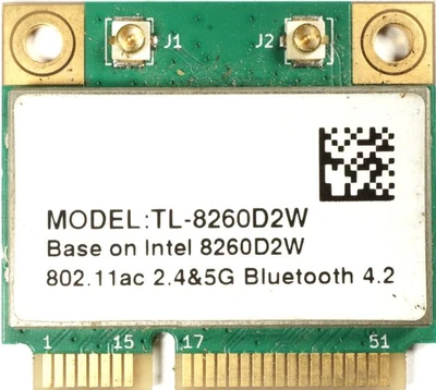 Intel TL-8260D2W Inalámbrico WiFi 802.11ac 2.4&5G + Bluetooth 4.2 PCI-E 1/2 Altura Foto 1 de 2
