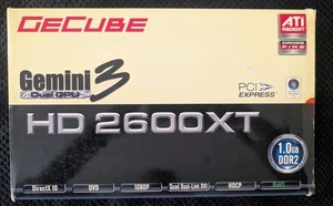 Gecube Gemini 3 Radeon HD 2600XT Dual GPU Crossfire Graphics Card - Picture 1 of 9