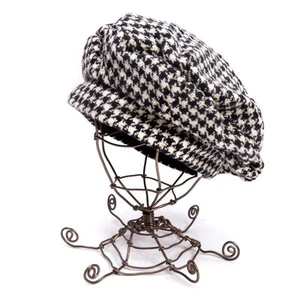 Yohji Yamamoto FEMME Wool Houndstooth Beret(K-157408) - Picture 1 of 10