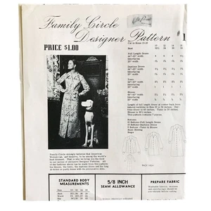 1970s Dress Tunic Blouse Pattern Family Circle Designer No 1 Size 12 Uncut - Picture 1 of 3