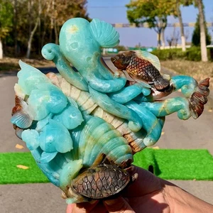 3.1LBpounds natural Amazon stone beautiful hand carved Amazon spiritual decorat - Picture 1 of 24