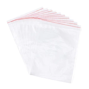 100/500 Reclosable Zip Lock Bags Clear Plastic Storage Bags Top Seal Pick Size - Picture 1 of 21