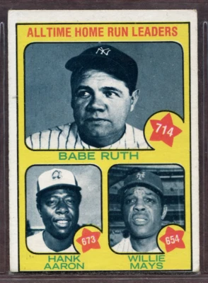 1973 Topps Set-Break No1 Аарон/Рут/Мэйс VG-VGEX *JAYSACE* - Изображение 1 из 2