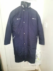Umbro Coat Football Managers blue L Made In England Buttons And Zip Rain Vintage - Picture 1 of 12