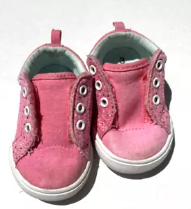 Wonder Nation Size 3 Infant Girls Shoes Slip On Sneakers Laces Hook & Loop - Picture 1 of 7