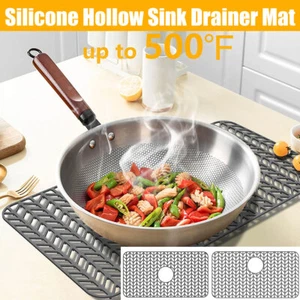 Silicone Sink Protector 13.8×11.8inch Heat-Resistant Kitchen Sink Mat JV - Picture 1 of 17