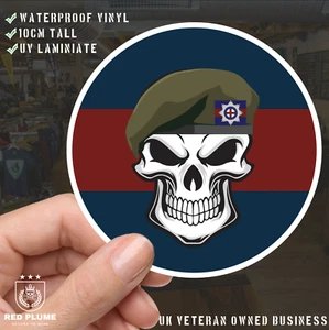 Schädel mit Coldstream Guards Barett TRF Vinyl Aufkleber - 10 cm - Bild 1 von 4
