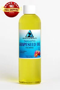 GRAPESEED OIL ORGANIC CARRIER COLD PRESSED 100% PURE 4 OZ - Picture 1 of 12