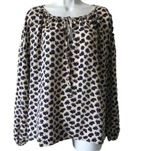 Elizabeth And James Women's Front Tie Blouse Top Multicolor Long Sleeve Size XXL - Picture 1 of 13