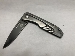 GERBER Silver Knight Black 2” Blade Folding Pocket Knife - Picture 1 of 9