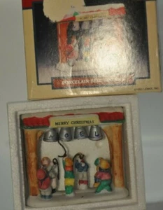 Lemax 93 Porcelain Bell Ringers Dickensvale Collectibles old world village - Picture 1 of 2