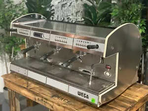 WEGA CONCEPT 3 GROUP BLACK SILVER SIDES ESPRESSO COFFEE MACHINE COMMERCIAL CAFE - Bild 1 von 12
