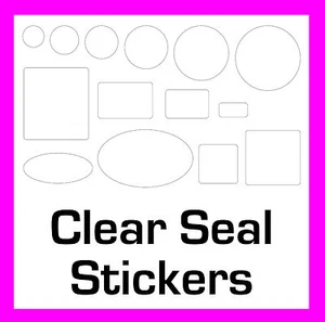 Bag / Box Permanent Transparent Clear Security Seal Stickers Sticky Labels - Picture 1 of 1
