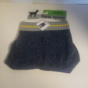 New Dog size Medium Sweater Size 17 - 22 up to 50 lbs Blue   - Picture 1 of 3