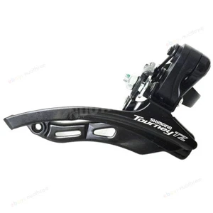 Shimano FD-TZ500 6/7 Speed MTB Bike Triple Front Derailleur Top-Pull 31.8mm - Picture 1 of 6