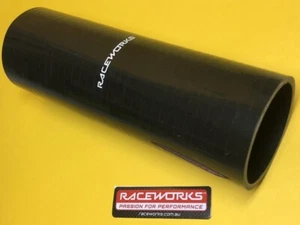 Raceworks SHS-150BKM 1.5" 38 mm x 254 mm Straight Silicon Black 2 Yr Wty - Picture 1 of 1