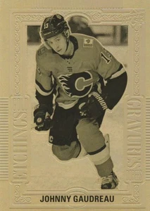 2018/2019 HOCKEY CARD TIM HORTONS - JOHNNY GAUDREAU GOLD ETCHINGS GE-5 - Imagen 1 de 1