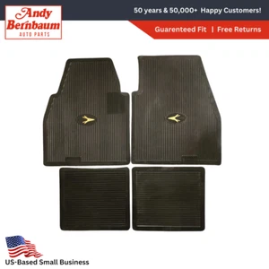 For 1955-1961 Chrysler Dodge Imperial Front & Rear Floor Rubber Mat Set Black - Picture 1 of 7