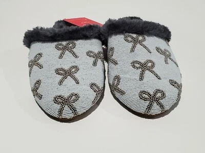 NWT Anthropologie Elsa Beaded Slippers Size- EU 39 US 8 Leather Faux Fur  - Image 1 of 4