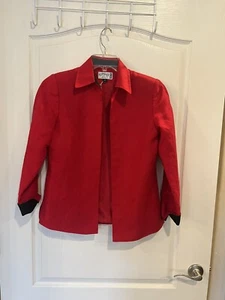 Kasper ASL women’s linen blend red blazer. Size 6 - Picture 1 of 6