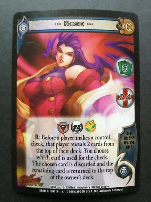Universal Fighting System Street Fighter SF3P 15/23 Rose Foil U/P - Image 1 of 2
