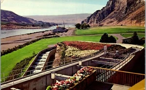 Vintage Postkarte Rocky Ranch Dam Columbia River US 99 bei Wenatchee - Bild 1 von 4