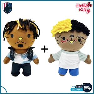 Hello Kitty as XXXTENTACION & JUICE WRLD Plush Doll Rapper Figure Gift 25CM - Picture 1 of 7