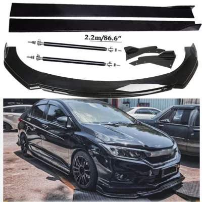 Front Bumper Lip Spoiler Diffuser Splitter Rear Side Skirt For Honda City  G Foto 1 de 4