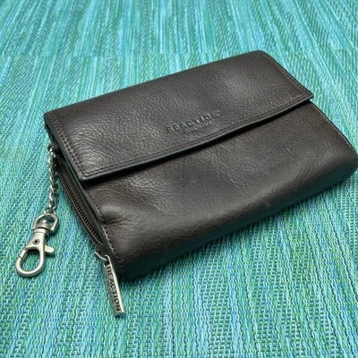 Kenneth Cole Reaction Brown Leather Sm Zip Around Wallet Card Slots Coin Pocket - Image 1 of 4