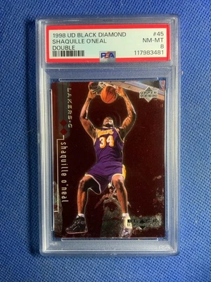 1998-99 Upper Deck Black Diamond #45 Shaquille O'Neal Double Diamond #/3000 Psa8 - Image 1 of 2