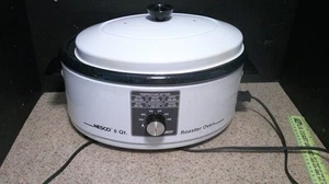 Vintage Nesco 6 Quart Bräter Ofen Kreis der Hitze Schongarer Backen Dampfgarer funktioniert - Bild 1 von 11