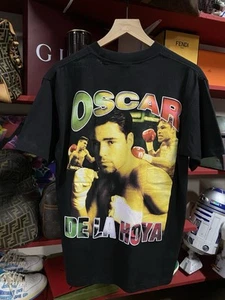 Vintage 90’s Oscar De La Hoya Boxing Rap T-Shirt Adult Size Large - Bild 1 von 5