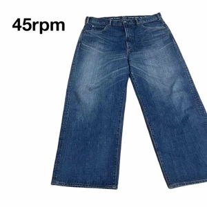 Pantalones de mezclilla holgados 45 aniversario Forty Five R 45 rpm raros - Imagen 1 de 10