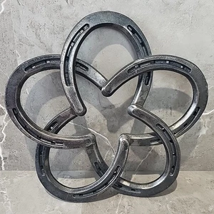 Horseshoe Star Wall Hanging St Croix Forge Welded Wall Art Western Decor EUC - Picture 1 of 10